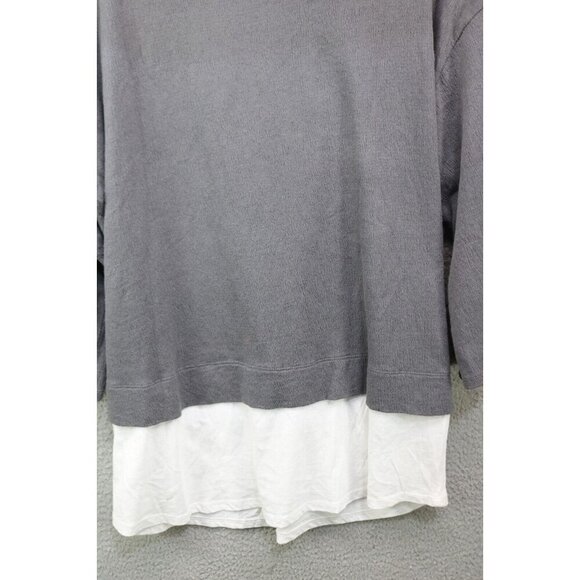 Pure Jill 3/4 Belled Sleeves Tunic-Size Medium-Linen Blend-Oversized-Lagenlook - Picture 9 of 10